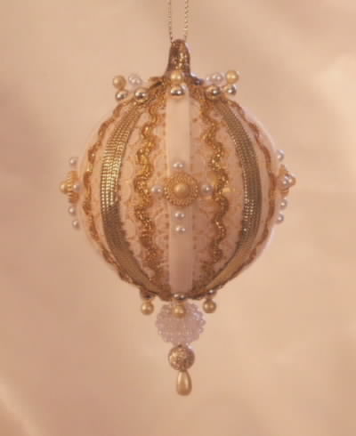 Christmas Ornaments Cross Ball II View all White and Gold Victorian Christmas Ornaments