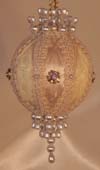 White and Gold Christmas Tree Ornament, large Giftable Victorian Ornaments