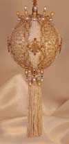 Ivory and gold Christmas Tree Ornaments Victorian Style, Tassels, Crystals Giftable and Heirloom Quality