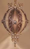 Silver and Gold on this Gorgeous Victorian Ornament Swarovski Crystal Ornament Vintage buttons and trims
