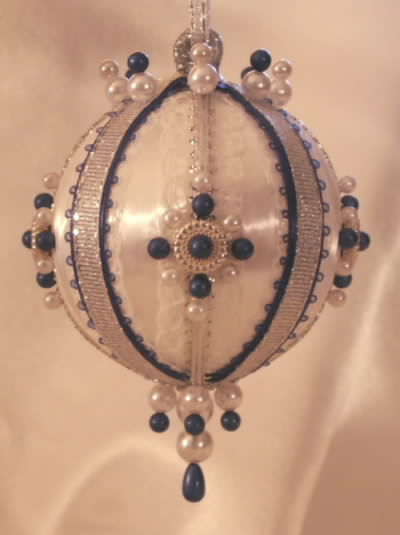 Blue and Silver Christmas Ornament 