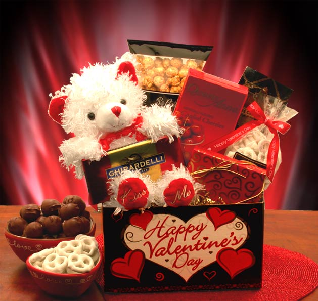 Happy Valentines Valentine Gift Basket Overnight Shipping