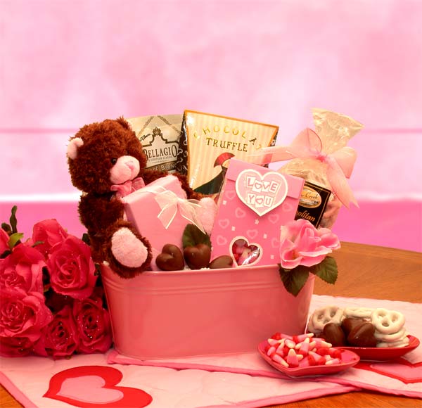Love You Valentine Gift Basket Overnight Shipping
