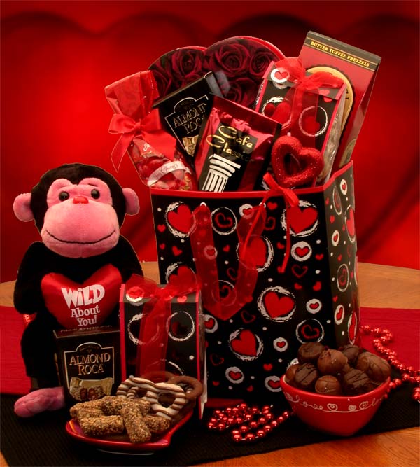 Wild About You Valentine Gift Basket Overnight Shipping