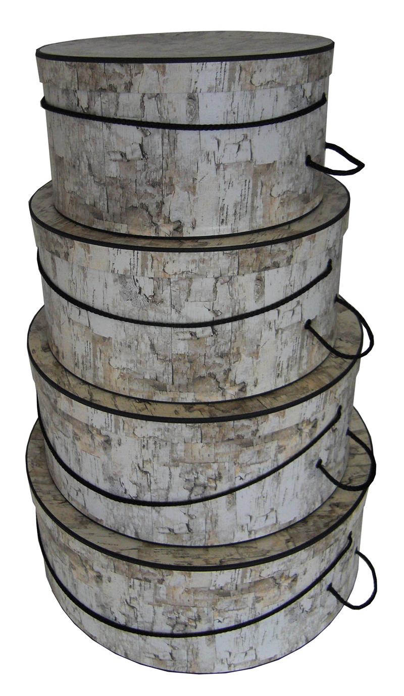 White Birch Design beautiful set of hatboxes