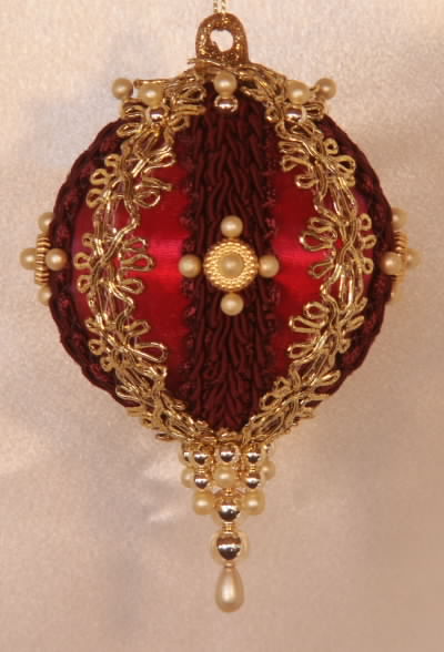 Christmas Tree Ornament Burgundy Gloria